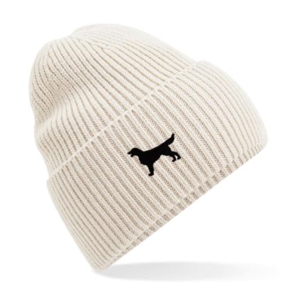 Flat Coated Retriever Owner Clothing Gifts.  Oversized Cuffed 'Eco Friendly' Beanie Ski Hat From The House Of Dog. - Image 6