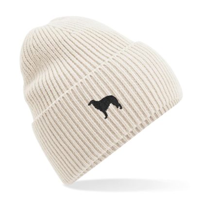 Borzoi Russian Wolfhound Owner Clothing Gifts.  Oversized Cuffed 'Eco Friendly' Beanie Ski Hat From The House Of Dog. - Image 6