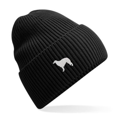 Borzoi Russian Wolfhound Owner Clothing Gifts.  Oversized Cuffed 'Eco Friendly' Beanie Ski Hat From The House Of Dog. - Image 8