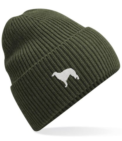 Borzoi Russian Wolfhound Owner Clothing Gifts.  Oversized Cuffed 'Eco Friendly' Beanie Ski Hat From The House Of Dog. - Image 10