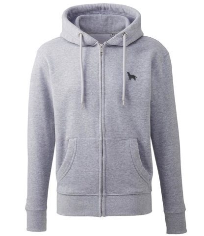 Cocker Spaniel Gifts Embroidered Organic Cotton Eco Friendly Heavyweight Full Zip Hoodie From The House Of Dog - Image 6