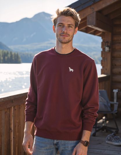 The House Of Dog: Cocker Spaniel Embroidered Heavyweight Organic Cotton Unisex Sweatshirt - Image 2