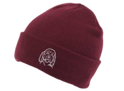 Cockapoo Owner Gifts, Unisex Beanie Ski Hat With Embroidered Design From The House Of Dog. - Image 6