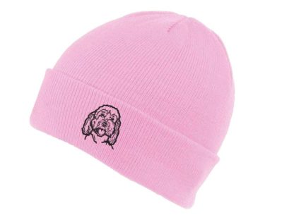Cockapoo Owner Gifts, Unisex Beanie Ski Hat With Embroidered Design From The House Of Dog. - Image 7