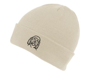 Cockapoo Owner Gifts, Unisex Beanie Ski Hat With Embroidered Design From The House Of Dog. - Image 8