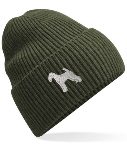 Airedale Terrier Owner Clothing Gifts.  Oversized Cuffed 'Eco Friendly' Beanie Ski Hat From The House Of Dog. - Image 5
