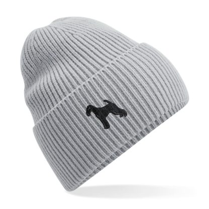 Airedale Terrier Owner Clothing Gifts.  Oversized Cuffed 'Eco Friendly' Beanie Ski Hat From The House Of Dog. - Image 7