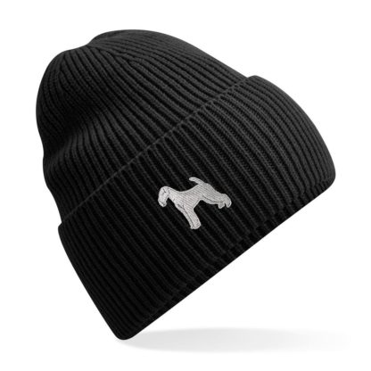 Airedale Terrier Owner Clothing Gifts.  Oversized Cuffed 'Eco Friendly' Beanie Ski Hat From The House Of Dog. - Image 10