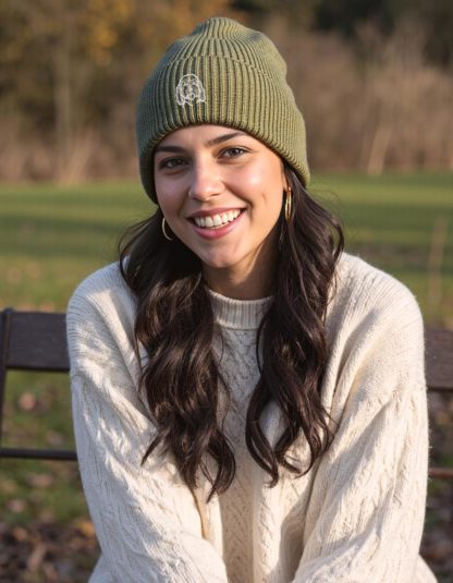 Cockapoo Owner Clothing Gifts.  Oversized Cuffed 'Eco Friendly' Beanie Ski Hat From The House Of Dog. - Image 3