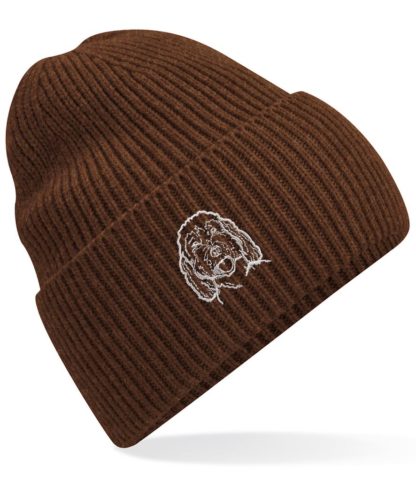Cockapoo Owner Clothing Gifts.  Oversized Cuffed 'Eco Friendly' Beanie Ski Hat From The House Of Dog. - Image 4