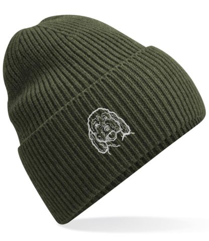 Cockapoo Owner Clothing Gifts.  Oversized Cuffed 'Eco Friendly' Beanie Ski Hat From The House Of Dog. - Image 5