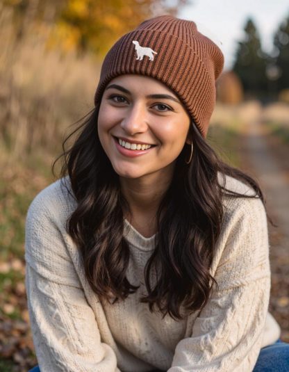 Cocker Spaniel Owner Clothing Gifts.  Oversized Cuffed 'Eco Friendly' Beanie Ski Hat From The House Of Dog.