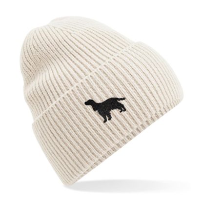 Cocker Spaniel Owner Clothing Gifts.  Oversized Cuffed 'Eco Friendly' Beanie Ski Hat From The House Of Dog. - Image 6