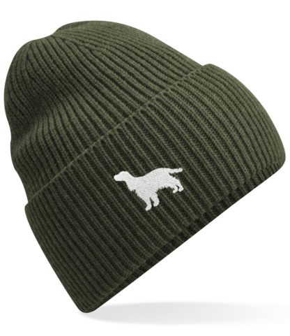 Cocker Spaniel Owner Clothing Gifts.  Oversized Cuffed 'Eco Friendly' Beanie Ski Hat From The House Of Dog. - Image 10