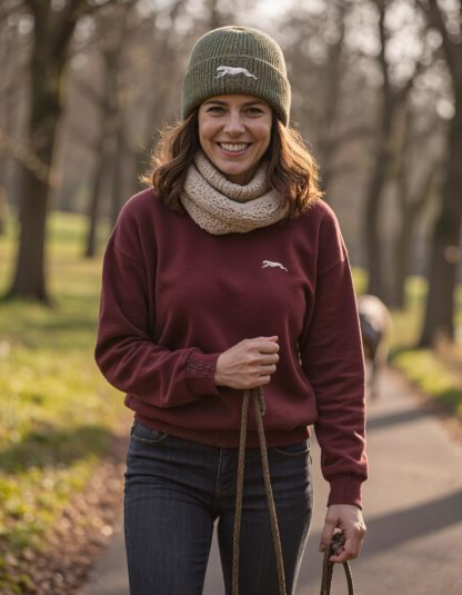 Greyhound, Lurcher, Sighthound Owner Clothing Gifts. Water Repellent Thermal Beanie Ski Hat From The House Of Dog.