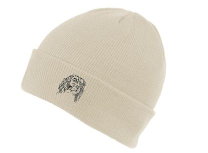 English Springer Spaniel Owner Gifts, Unisex Beanie Ski Hat With Embroidered Design From The House Of Dog. - Image 7