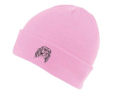 English Springer Spaniel Owner Gifts, Unisex Beanie Ski Hat With Embroidered Design From The House Of Dog. - Image 8