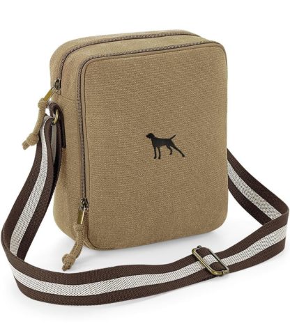 German Pointer Embroidered Vintage Canvas Dog Walking Bag. A Unique Product From The House Of Dog. - Image 2