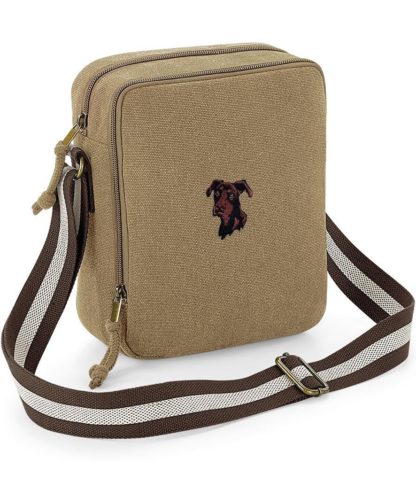 Dobermann Embroidered Vintage Canvas Dog Walking Bag. A Unique Product From The House Of Dog. - Image 5