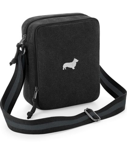 Corgi Embroidered Vintage Canvas Dog Walking Bag. A Unique Product From The House Of Dog. - Image 2