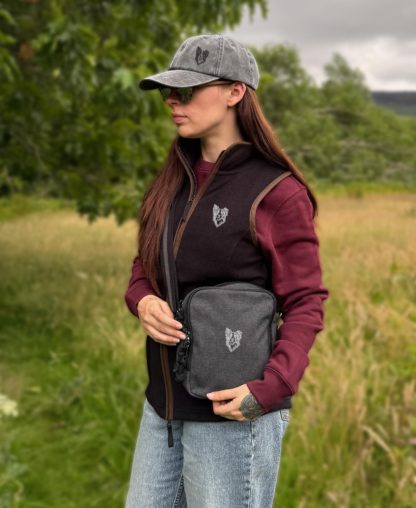 Border Collie Embroidered Vintage Canvas Dog Walking Bag. A Unique Product From The House Of Dog.