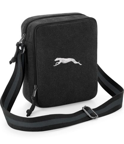 Greyhound Lurcher Embroidered Vintage Canvas Dog Walking Bag. A Unique Product From The House Of Dog. - Image 3