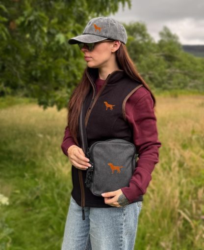 Fox Red Labrador Retriever Embroidered Vintage Canvas Dog Walking Bag. A Unique Product From The House Of Dog. - Image 3