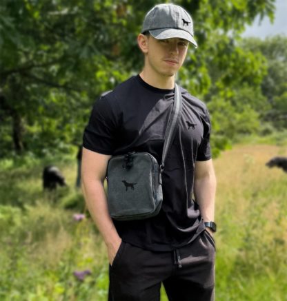 Black Labrador Retriever Embroidered Vintage Canvas Dog Walking Bag. A Unique Product From The House Of Dog. - Image 5