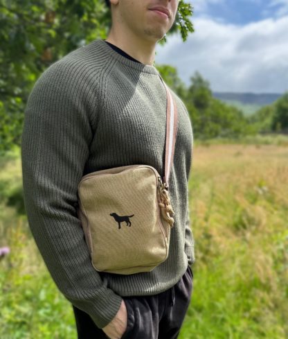 Black Labrador Retriever Embroidered Vintage Canvas Dog Walking Bag. A Unique Product From The House Of Dog. - Image 6