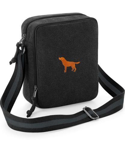 Fox Red Labrador Retriever Embroidered Vintage Canvas Dog Walking Bag. A Unique Product From The House Of Dog. - Image 6