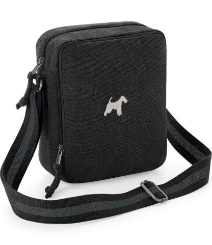 Fox Terrier Embroidered Vintage Canvas Dog Walking Bag. A Unique Product From The House Of Dog. - Image 5