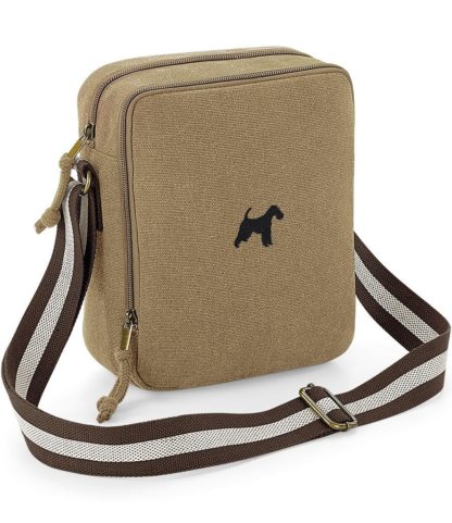 Fox Terrier Embroidered Vintage Canvas Dog Walking Bag. A Unique Product From The House Of Dog. - Image 6