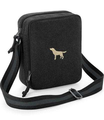 Golden Yellow Labrador Retriever Embroidered Vintage Canvas Dog Walking Bag. A Unique Product From The House Of Dog. - Image 6