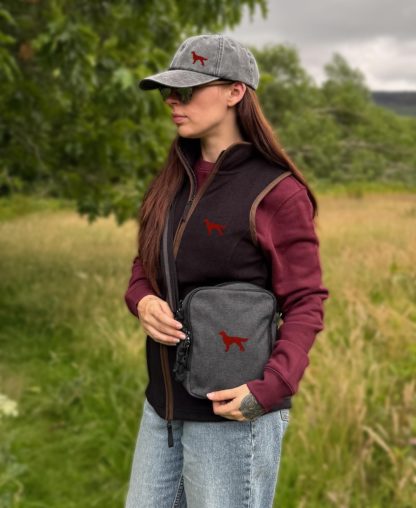 Irish Red Setter Embroidered Vintage Canvas Dog Walking Bag. A Unique Product From The House Of Dog.