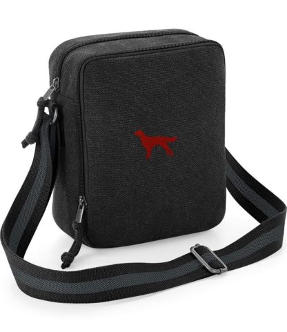 Irish Red Setter Embroidered Vintage Canvas Dog Walking Bag. A Unique Product From The House Of Dog. - Image 3