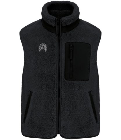English Springer Spaniel Owner Gifts Embroidered Unisex Eco-Friendly Sherpa Fleece Body Warmer Gilet. - Image 3
