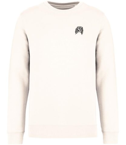 The House Of Dog: English Springer Spaniel Embroidered Heavyweight Organic Cotton Unisex Sweatshirt - Image 4