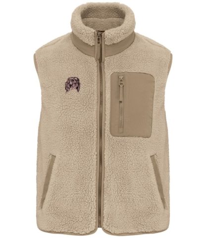 English Springer Spaniel Owner Gifts Embroidered Unisex Eco-Friendly Sherpa Fleece Body Warmer Gilet. - Image 5
