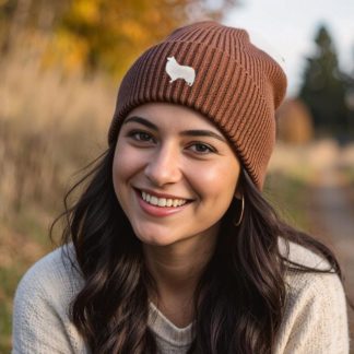Shetland Sheepdog Sheltie  Owner Clothing Gifts.  Oversized Cuffed 'Eco Friendly' Beanie Ski Hat From The House Of Dog.