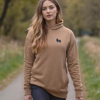 Shetland Sheepdog Sheltie Clothing Gifts Embroidered Unisex Eco-Friendly Super Heavyweight Hooded Sweatshirt From The House Of Dog.