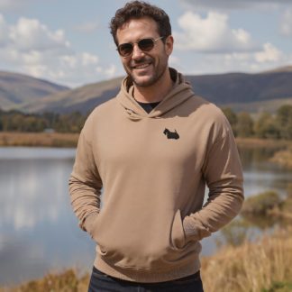 Scottish Terrier Scottie Clothing Gifts Embroidered Unisex Eco-Friendly Super Heavyweight Hooded Sweatshirt From The House Of Dog.