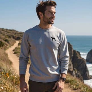 The House Of Dog: Bedlington Terrier Embroidered Heavyweight Organic Cotton Unisex Sweatshirt