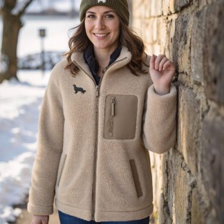 Cavalier King Charles Spaniel Gift Clothing Gifts Embroidered Unisex Heavyweight Sherpa Fleece Jacket From The House Of Dog