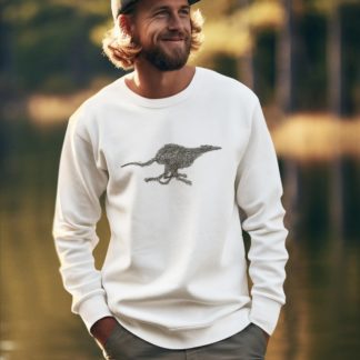 The House Of Dog: Running Greyhound, Lurcher, Whippet Embroidered Heavyweight Organic Cotton Unisex Sweatshirt.