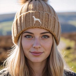 Weimaraner Owner Clothing Gifts, Faux Fur Pom Pom Super Soft Chunky Knit  Embroidered Beanie From The House Of Dog.