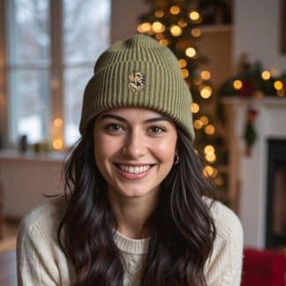 Golden Retriever Goldie Clothing Gifts. Oversized Cuffed Beanie Ski Hat From The House Of Dog.