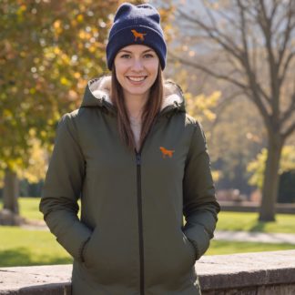 Fox Red Labrador Retriever Gifts Embroidered Unisex Eco-Friendly Sherpa Fleece Lined Waterproof Jacket From The House Of Dog.