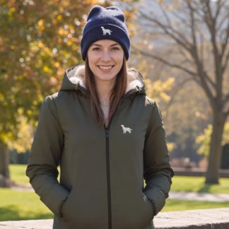 Cocker Spaniel Clothing Gifts Embroidered Unisex Eco-Friendly Sherpa Fleece Lined Waterproof Jacket From The House Of Dog.